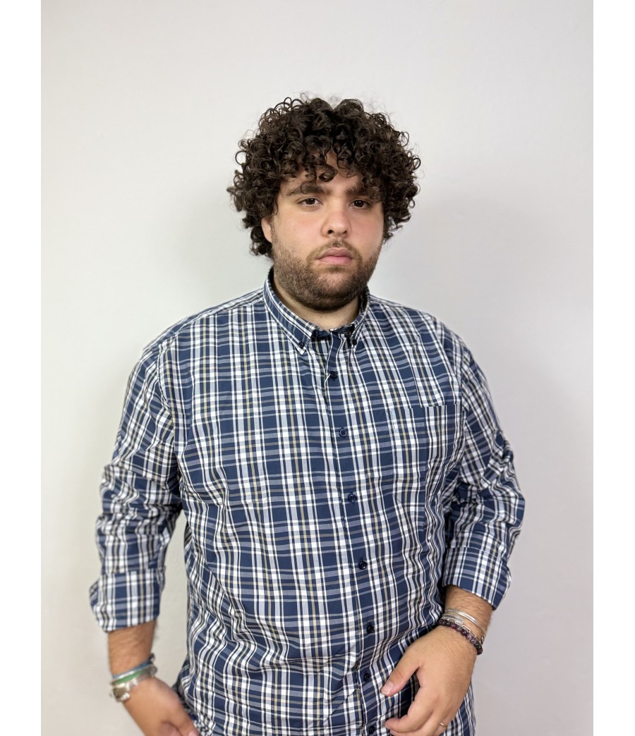 CAMISA MANGA LARGA ESTAMPADO CUADRO