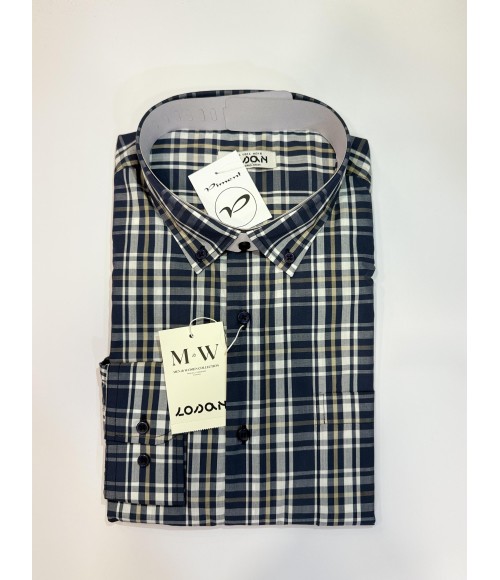 CAMISA MANGA LARGA ESTAMPADO CUADRO