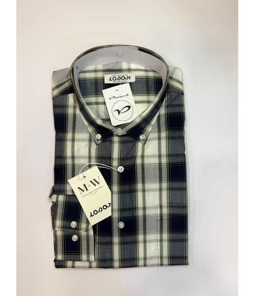 CAMISA MANGA LARGA ESTAMPADO CUADRO