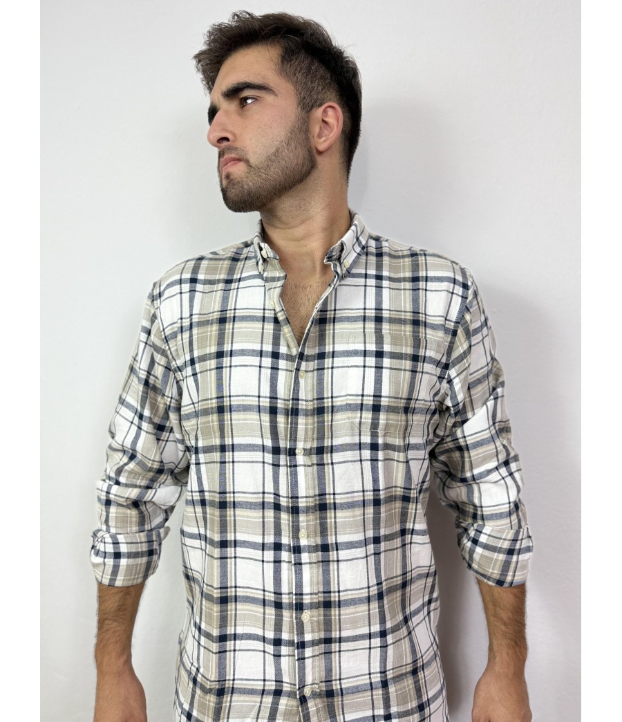 CAMISA MANGA LARGA CUADRO VILLELA