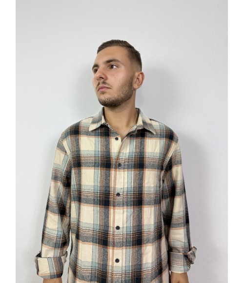 CAMISA MANGA LARGA CUADRO FRANELA