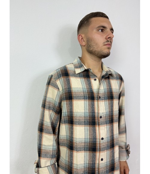 CAMISA MANGA LARGA CUADRO FRANELA