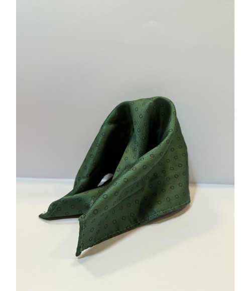 PAÑUELO VERDE CON CÍRCULOS