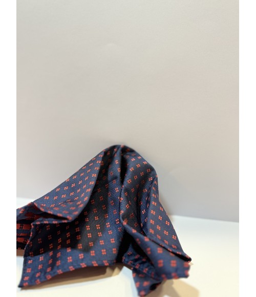 PAÑUELO MARINO GEOMÉTRICO BURDEOS