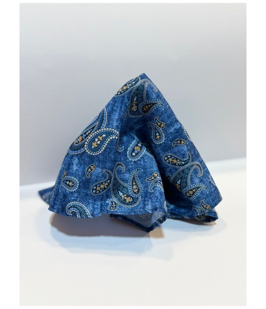 PAÑUELO CACHEMIR AZUL