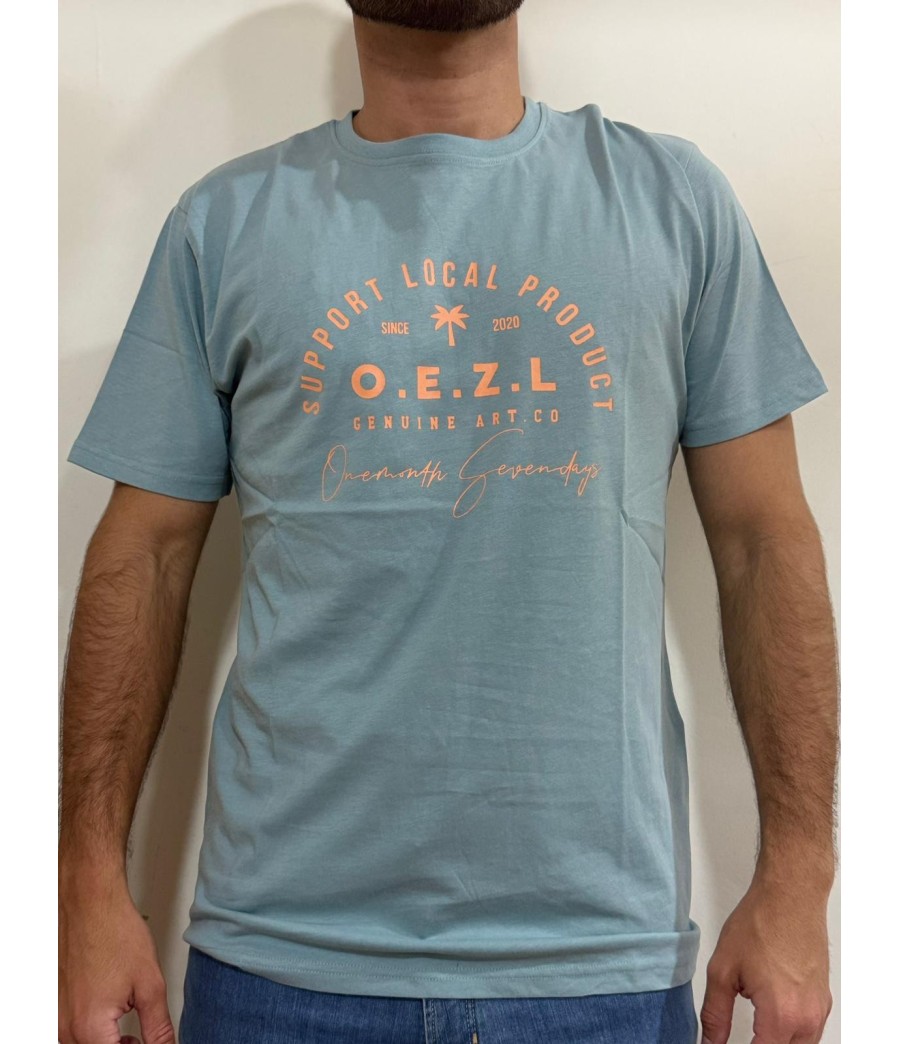 CAMISETA AZUL TURQUESA