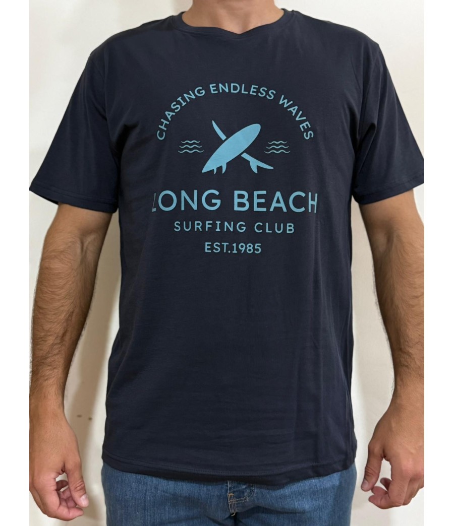 CAMISETA  AZUL LONG BEACH