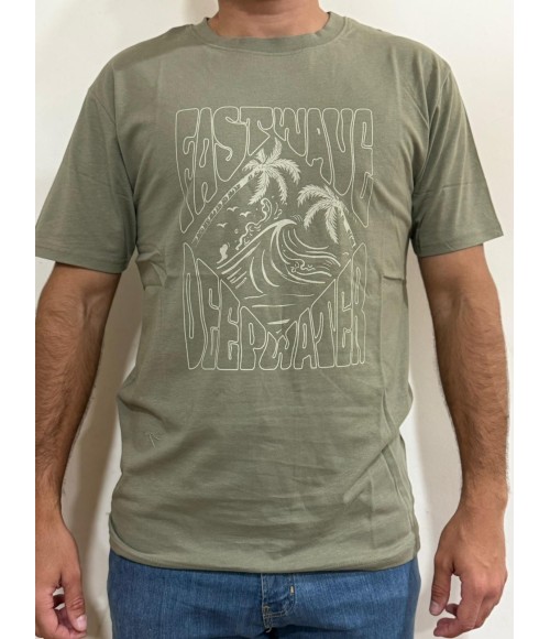 CAMISETA  VERDE FAST WAVE DEPP WATER