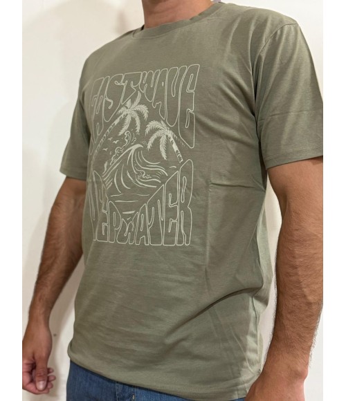 CAMISETA  VERDE FAST WAVE DEPP WATER