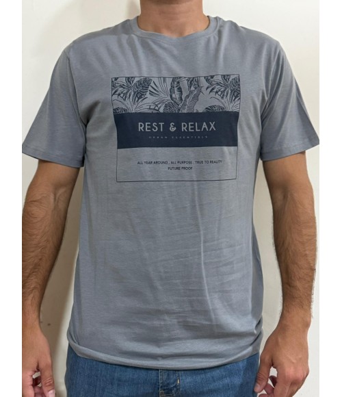 CAMISETA AZUL REST & RELAX