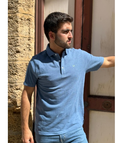 POLO TEJIDO TOALLA -CUSTI AZUL