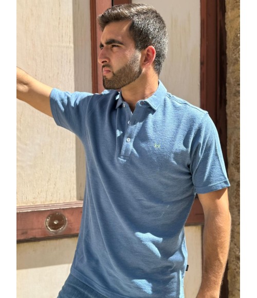 POLO TEJIDO TOALLA -CUSTI AZUL