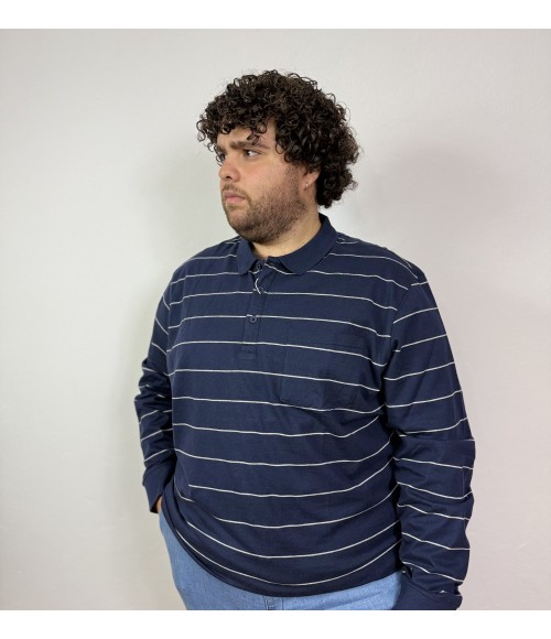 POLO DE MANGA LARGA DE ALGODÓN CON RAYAS