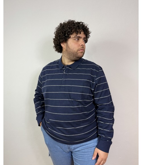 POLO DE MANGA LARGA DE ALGODÓN CON RAYAS