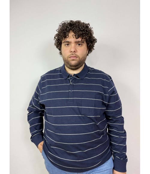 POLO DE MANGA LARGA DE ALGODÓN CON RAYAS